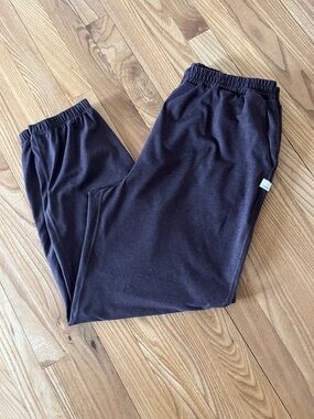Vouri dark brown cozy joggers size L, no piling,missing drawstring VGUC
